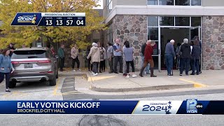 Brookfield early voting draws long lines amid high turnout [upl. by Aleck636]