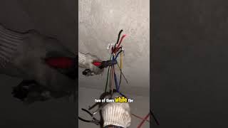 Let’s compare this method of wire connection with using Wago connectors electrician electrian [upl. by Brittney]