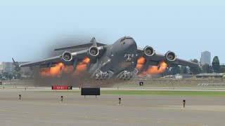 Iran Shocked US C17 Globemaster III Demonstrates Extreme Attack at Sea R3d [upl. by Sal]