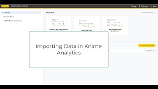 Importing data and making scatter plots in KNIME Analytics [upl. by Thoer]