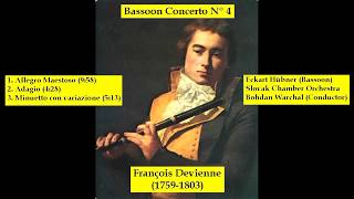 François Devienne 17591803  Bassoon Concerto Nº 4 [upl. by Serrell398]