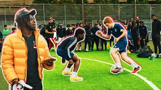 Academy Baller Vs Grassroots Magician 1V1s For £1000 U14s [upl. by Akirdnahs]