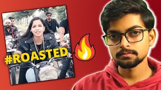 DHINCHAK POOJA ON A BIKER roast [upl. by Esinyt875]