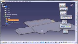 CATIA Lamiera Generative Sheetmetal Design [upl. by Aisitel]