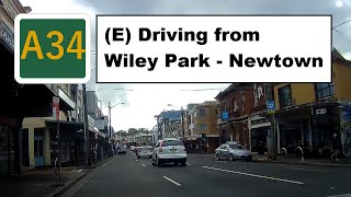 【Sydney drive】A route 34East2 Wiley ParkA3  NewtownA36 [upl. by Khai159]