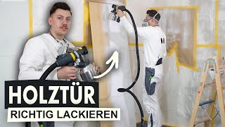 SchrittfürSchrittAnleitung Holztüren professionell lackieren [upl. by Enorel46]