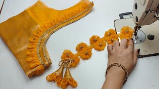 सबसे आसान और बेहतरीन ब्लाउज डिजाइन बनाना सीखे  gorgeous blouse design cutting and stitching [upl. by Donahoe43]