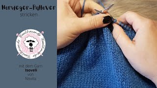 Norweger Pullover stricken  Rundpasse  Teil 3  Armauschnitt [upl. by Driskill]