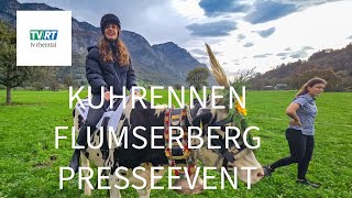 TV RT Alpkäsmarkt mit Kuhrennen Flumserberg Presseevent [upl. by Kowtko]