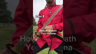 How to Sheath Your Katana using Kenshin HimuraBack Balde Katana [upl. by Koosis734]