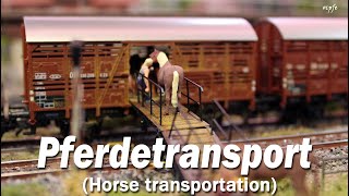 Pferdetransport H0 Modelleisenbahn [upl. by Aronos]