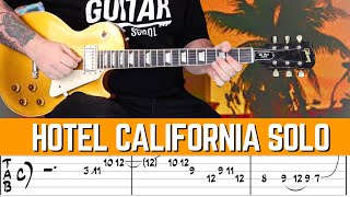 Hotel California Guitar Solo Tabs  Play Along With Free Downloadable Tabs  Eagles Guitar Tutorial [upl. by Moise]