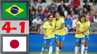 Japan vs Brazil Highlights  Womens Football Friendly International [upl. by Boggs826]