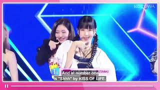 KISS OF LIFE First Award on SBS Inkigayo Hot Announcement [upl. by Munshi]