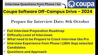 Ace Your Coupa Interview Candidate Experiences 26th Sep amp Preparation Guide For 8th Oct Interview [upl. by Silirama440]