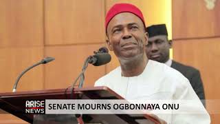 SENATE MOURNS OGBONNAYA ONU [upl. by Nahej]