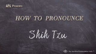 How to Pronounce Shih Tzu Real Life Examples [upl. by Gassman]