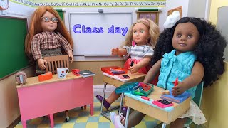 OUR GENERATION DOLLS  CLASS DAY IN AWESOME ACADEMY SCHOOL [upl. by Anayaran673]