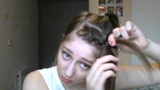 Quick amp Easy French Braid for fringeBangs tutorial short thin fine hair [upl. by Durr]