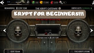 Krypt guide for beginners How to grind the krypt MK Mobile [upl. by Aicats]