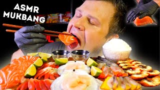 No Talking RAW SEAFOOD SASHIMI raw seafoodASMR SERGEY MUKBANG АСМР МУКБАНГ 먹방 大食い たべる [upl. by Amby]