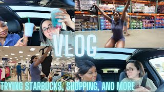 VLOG TRYING NEW STARBUCKS DRINK  SHOPPING  FAMILY AND MORE [upl. by Fezoj]