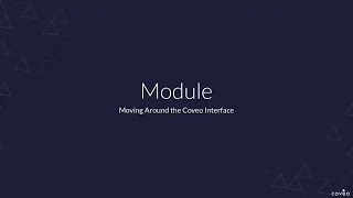 Moving Around the Coveo Interface [upl. by Ahsiat954]