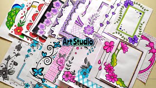 20 BEAUTIFUL BORDER DESIGNSPROJECT WORK DESIGNSA4 SHEETFILEFRONT PAGE DESIGN FOR SCHOOL PROJECTS [upl. by Buote111]