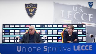 US Lecce Conferenza dellArea Tecnica  Fine sessione calciomercato estivo 2425 [upl. by Sundin]