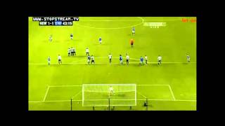 LEIGHTON BAINES SCORES 35 YARD FREEKICK  VS NEWCASTLE HD [upl. by Sirah463]