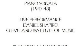 Henri Dutilleux Piano SonataDaniel Shapiro LIVE [upl. by Marena879]