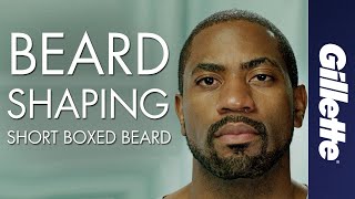 How to Shape Your Beard for a Short Boxed Beard Style  Gillette STYLER [upl. by Esojnauj232]