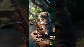 Kitten in the forest kitten cute ai cat katten catlover kitten cutecat [upl. by Chelton]