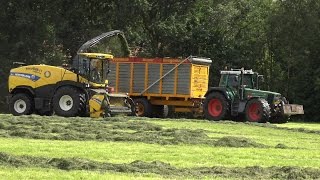 Loonbedrijf Wesselink in het gras met New Holland FR500  Fendt Favorit 924 amp 936 Vario 2016 [upl. by Hanna]