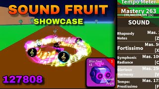 Sound Fruit Showcase in detail in blox fruits Update 20 roblox bloxfruits [upl. by Yevol]