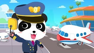 Baby Pandas Airport  Cool Flight Journey  Airplane Safety Tips  Gameplay Video  BabyBus Game [upl. by Notgnimer871]