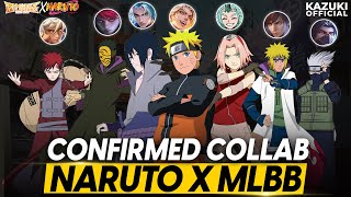 UPCOMING MLBB x NARUTO COLLAB  CONFIRMED 7 HEROES  NARUTO as LUKAS  SASUKE as SUYOU [upl. by Flss]