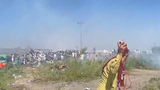 Pakistani police clash with protesters after officials ban a leading Pashtun rights group [upl. by Wain679]