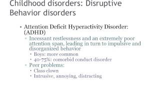 Psychological Disorders childhood [upl. by Anum]