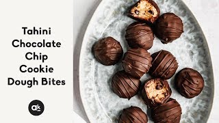 Tahini Chocolate Chip Cookie Dough Bites [upl. by Dannon293]