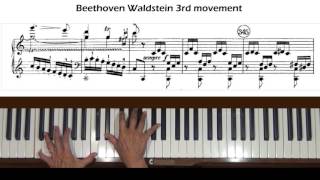 Beethoven Waldstein Sonata 3rd mvt Piano Tutorial Part 3 [upl. by Elawalo]