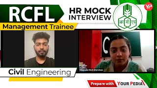 HR Mock for RCFL Management Trainee  Civil Engg Start Interviews Preparation with YourPedia [upl. by Maxentia]