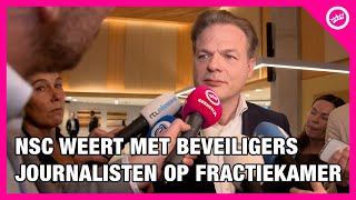 Pieter Omtzigt weert journalisten met beveiligers bang om afgeluisterd te worden [upl. by Valentine12]