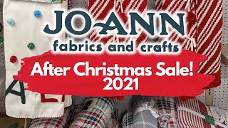 JoAnn Fabrics After Christmas Sale Shop with Me 2021  No Commentary  70 Off Holiday Clearance [upl. by Siderf692]