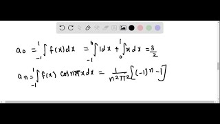 Solve the question please c Find the Fourier coefficients of the periodic function fx given be… [upl. by Noitna]