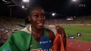 Rhasidat Adeleke 5th in Europe in new Irish Record [upl. by Georgie]