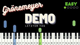 Demo letzter Tag  Herbert Groenemeyer  Piano Tutorial [upl. by Carolynn]