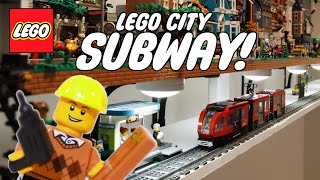 I Built a SUBWAY Under my LEGO Shelf City [upl. by Sabsay]