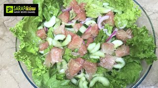 Easy Pomelo Cucumber Salad SARAPlicious [upl. by Norod]