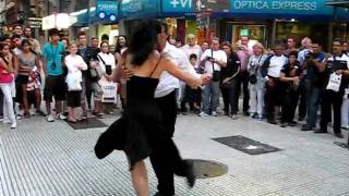 Tango dancers in the street Buenos Aires Argentina [upl. by Matias544]